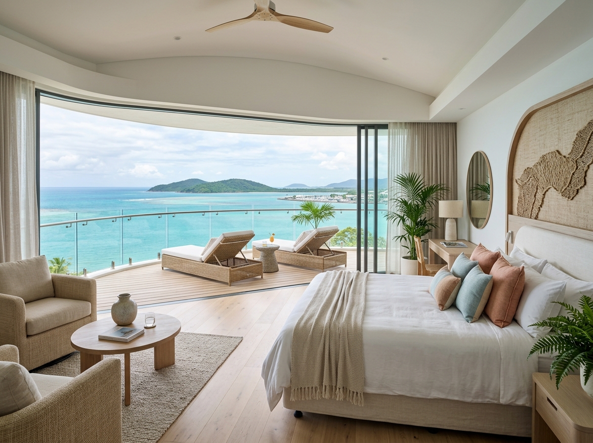 Rooms Beside the Lagoon at Azure Reef Casino Resort